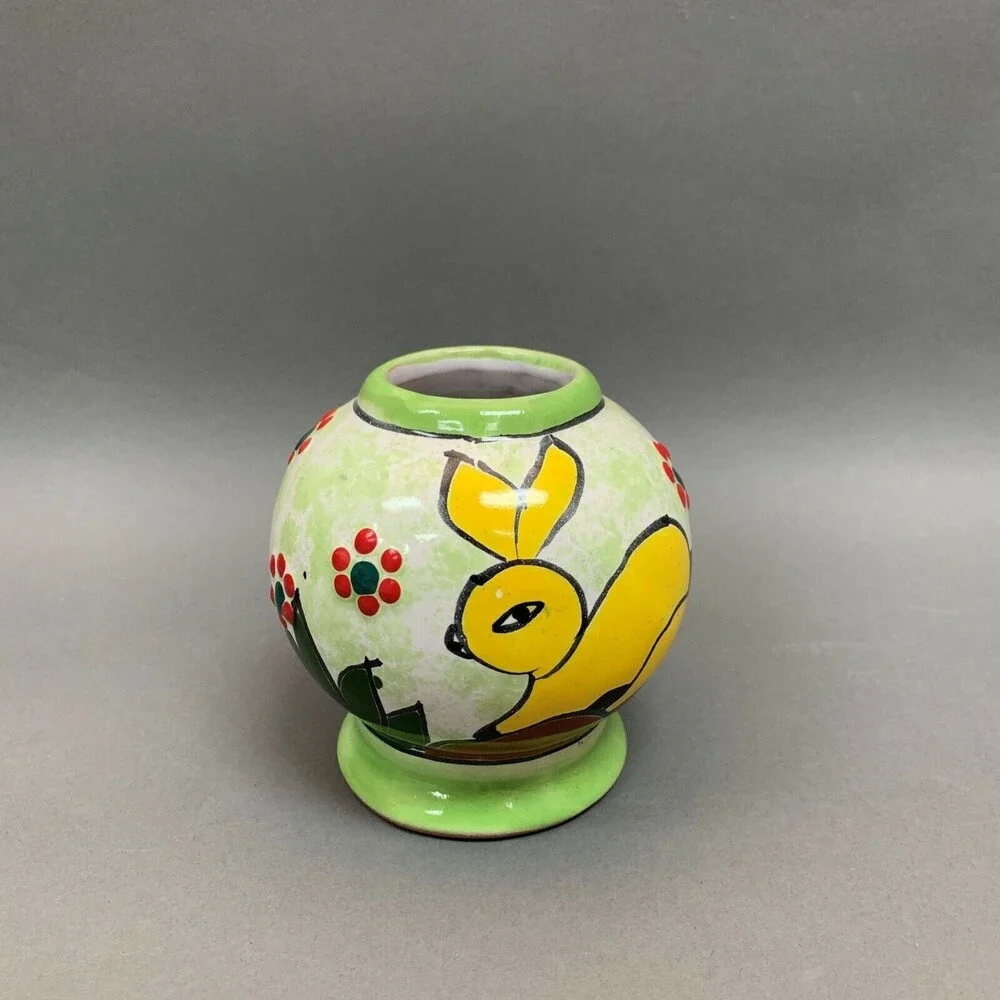 Ruth Mexico Short Vase Rabbit Bird‎ Multicolor